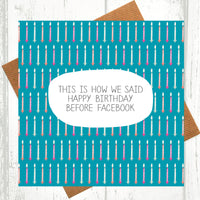 Before Facebook Birthday Card