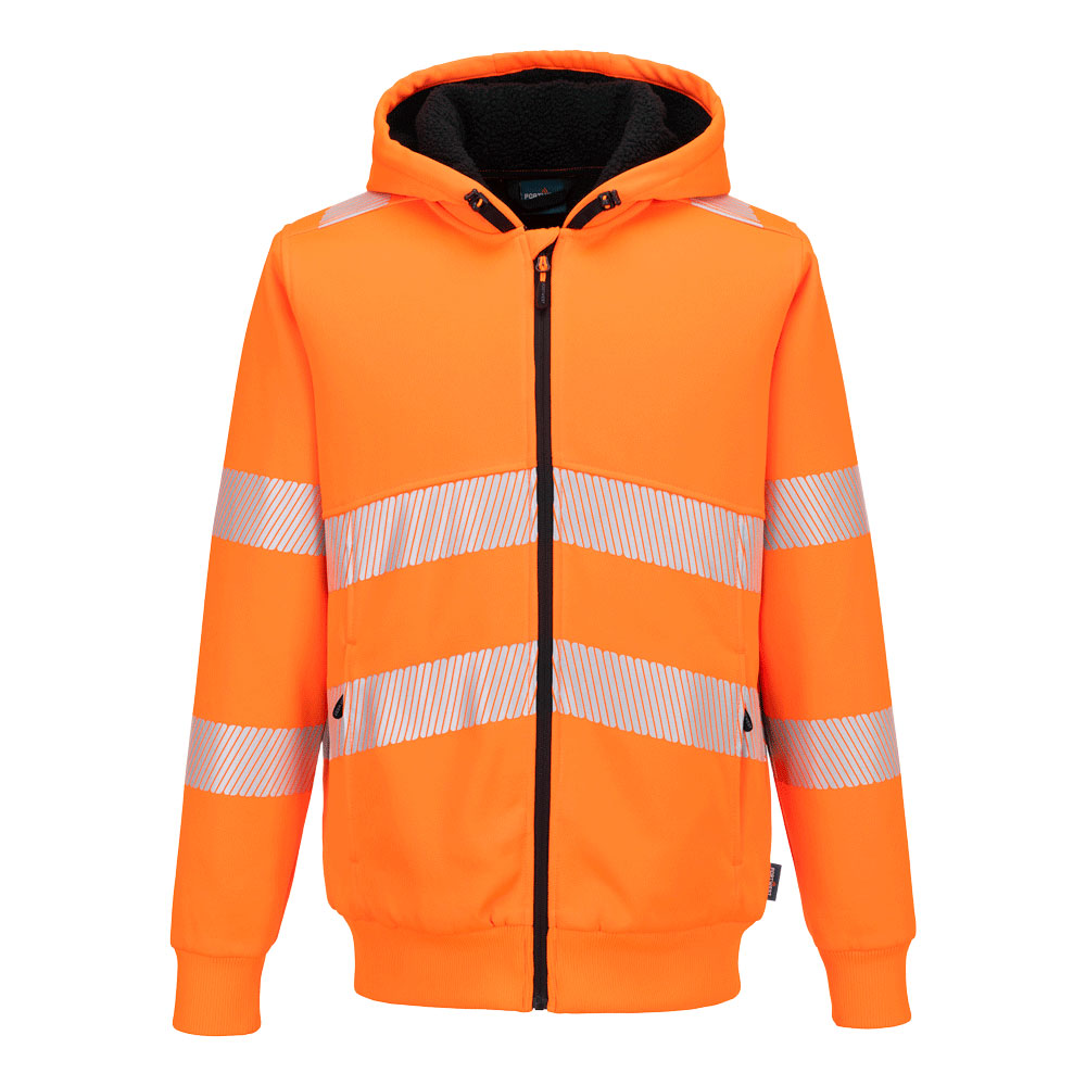 Portwest PW321 Hi-Vis Zipped Winter Hoodie