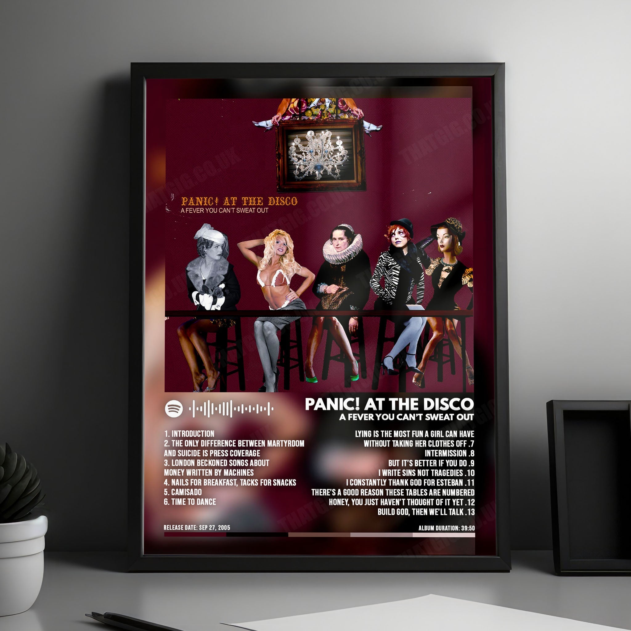 Panic! At The Disco "A Fever You Can't Sweat Out  " Album Cover Poster - with Complete Tracklist