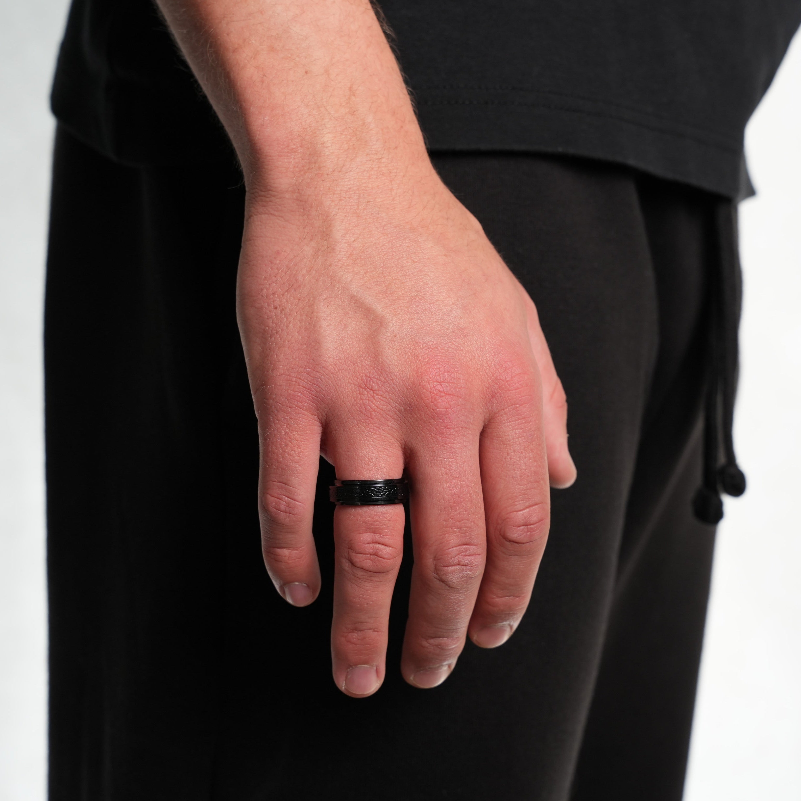 Patterned Spin Ring (Black)