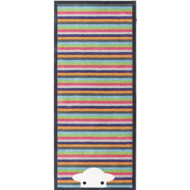 Eco-Washable Striped Mat Multicolour