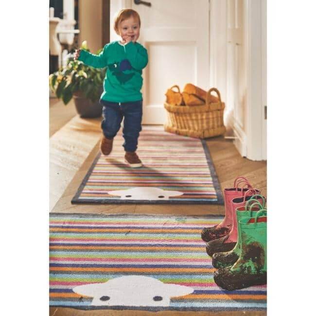 Eco-Washable Striped Mat Multicolour