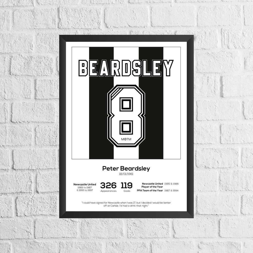 Peter Beardsley Legend Stats Print