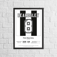 Peter Beardsley Legend Stats Print