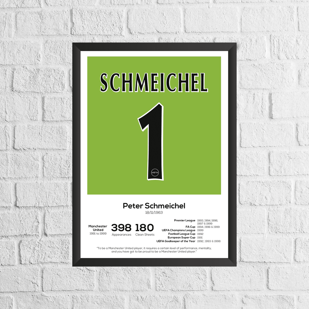 Peter Schmeichel Legend Stats Print