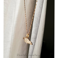 Jamaica Diamanté Map Necklace ‘One Blood’