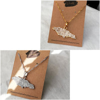 Jamaica Diamanté Map Necklace ‘One Blood’
