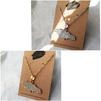 Jamaica Diamanté Map Necklace ‘One Blood’