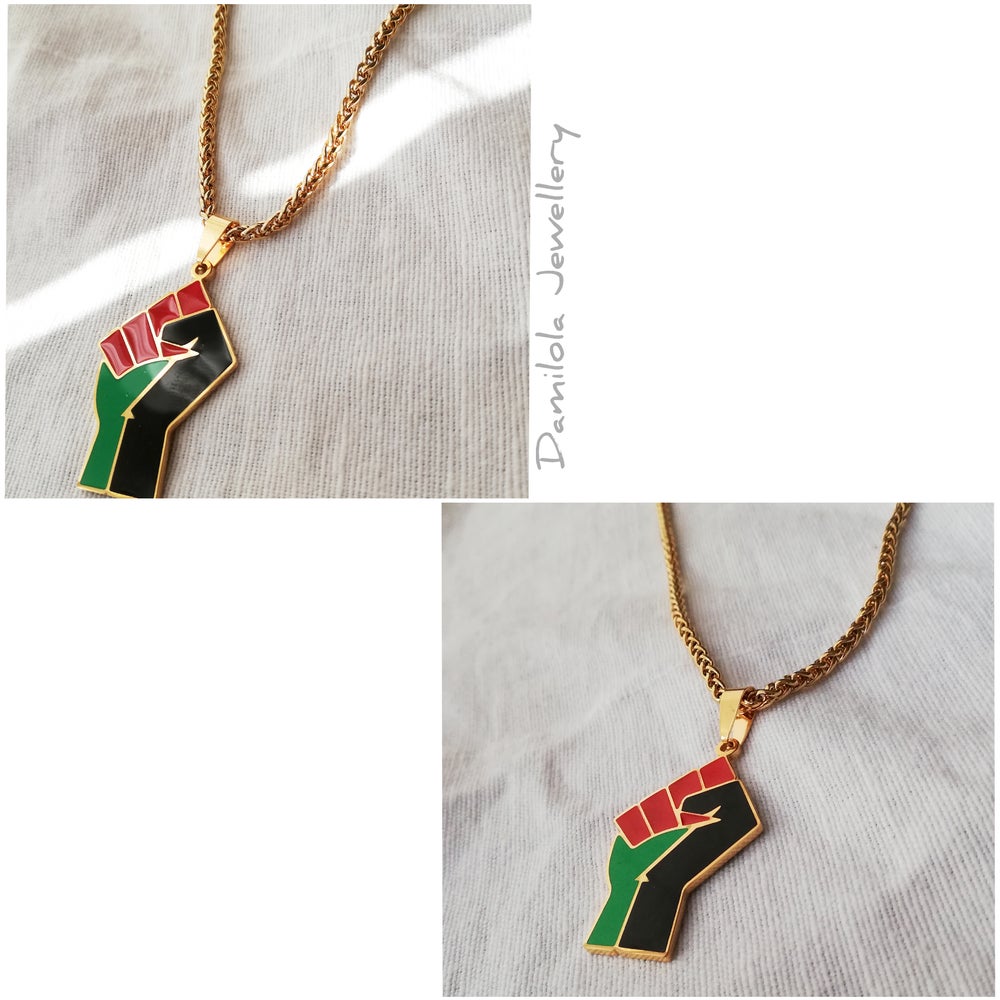 Power Salute Fist Chain - Gold/Silver