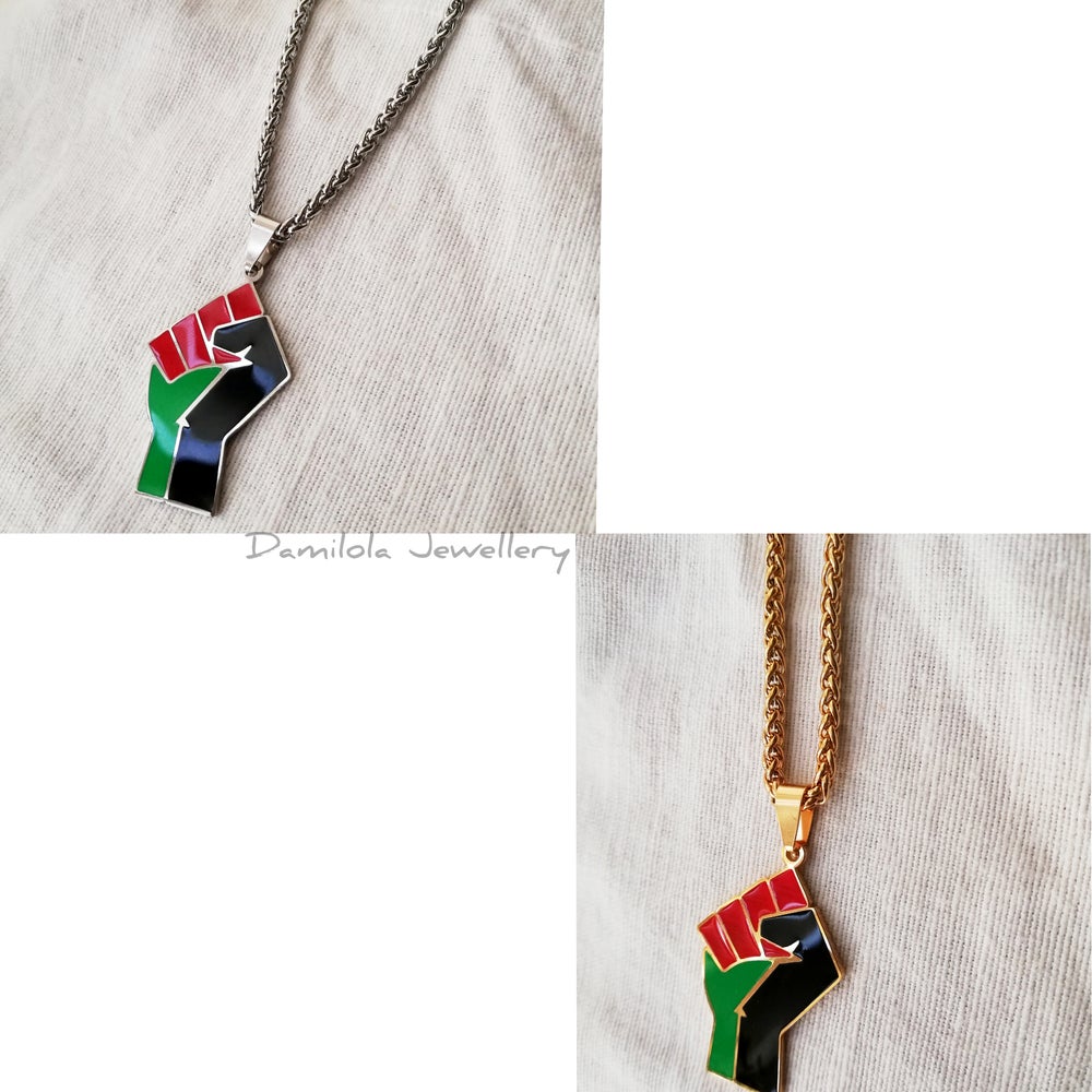 Power Salute Fist Chain - Gold/Silver