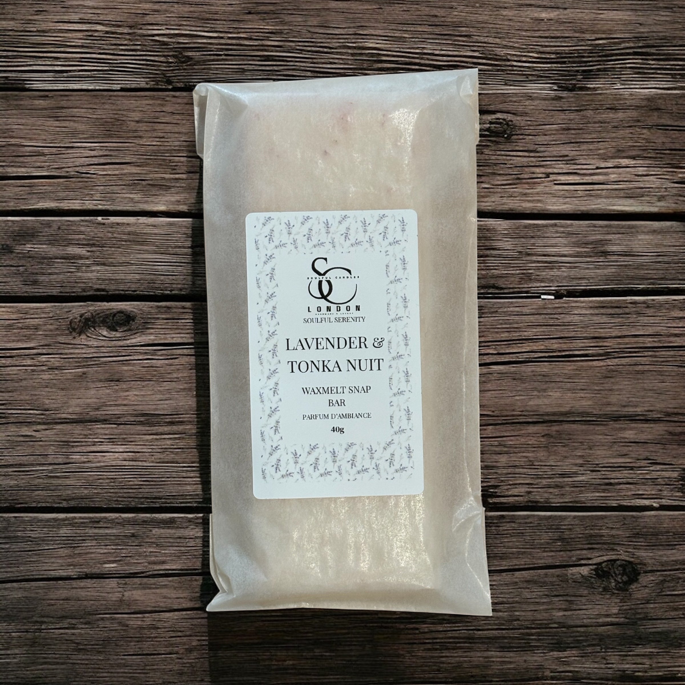 Lavender & Tonka Nuit Wax Melt Snap Bar (40g) – Soulful Serenity Range