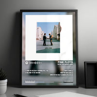 Pink Floyd "Wish You Were Here" Album Cover Poster - with Complete Tracklist