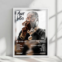Pop Smoke "Meet the Woo 2" Album Cover Poster - with Complete Tracklist