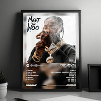 Pop Smoke "Meet the Woo 2" Album Cover Poster - with Complete Tracklist