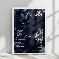 Pop Smoke "Meet the Woo" Album Cover Poster - with Complete Tracklist