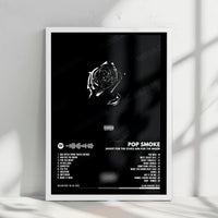 Pop Smoke "Shoot for the Stars, Aim for the Moon" Album Cover Poster - with Complete Tracklist