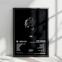 Pop Smoke "Shoot for the Stars, Aim for the Moon" Album Cover Poster - with Complete Tracklist