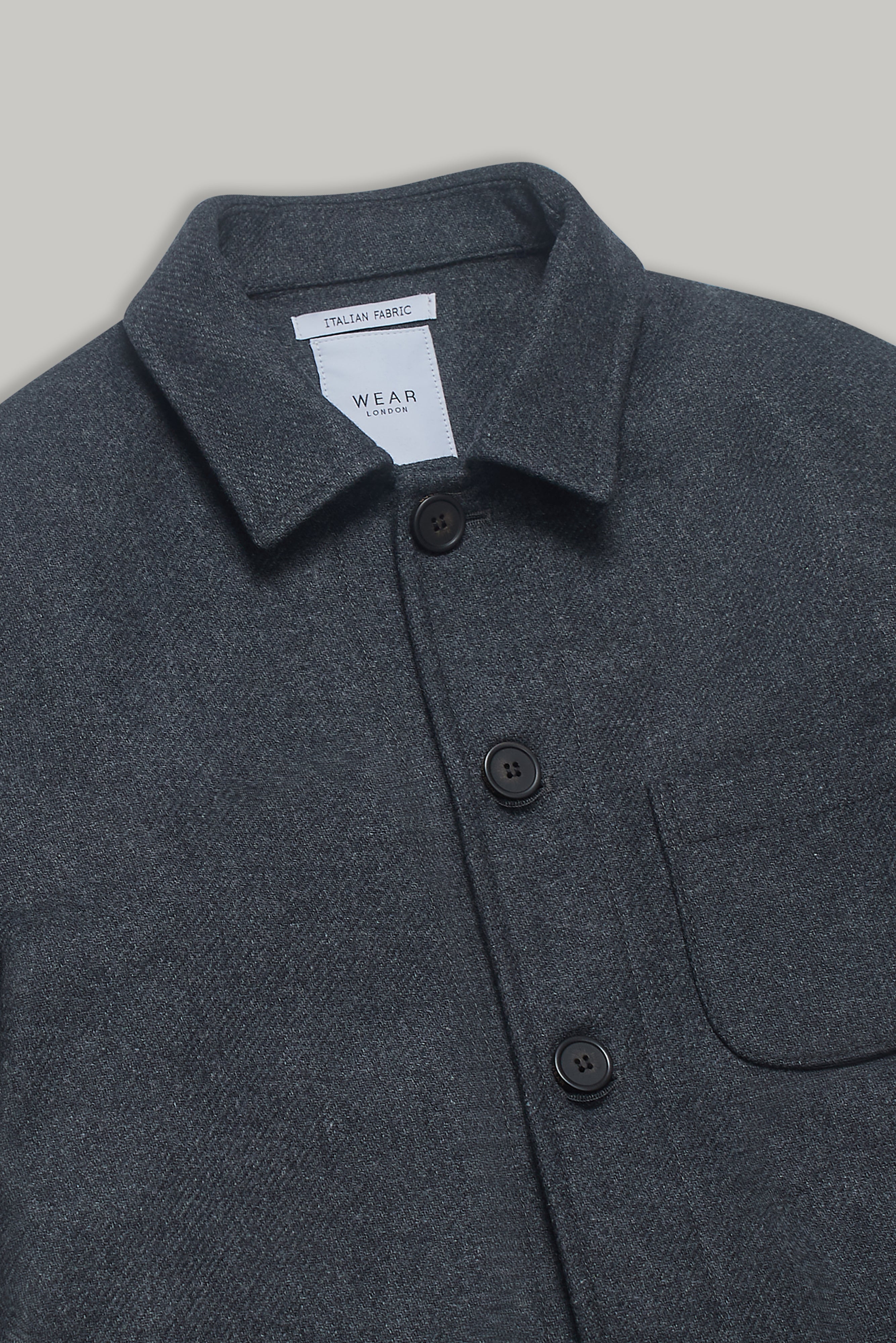 Chiltern Shacket Sleeve Lining - Birbo Twill Grey