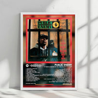 Public Enemy "It Takes a Nation of Millions to Hold Us Back" Album Cover Poster - with Complete Tracklist