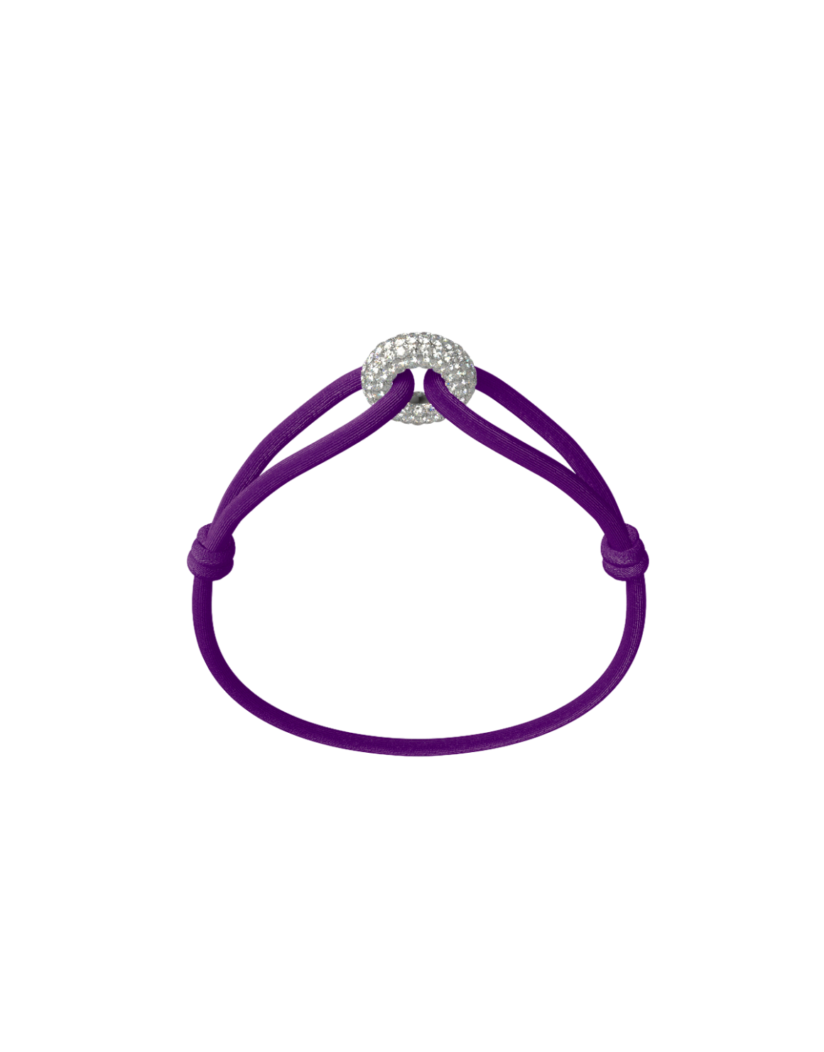 Silver Soho Pavé Cord Bracelet