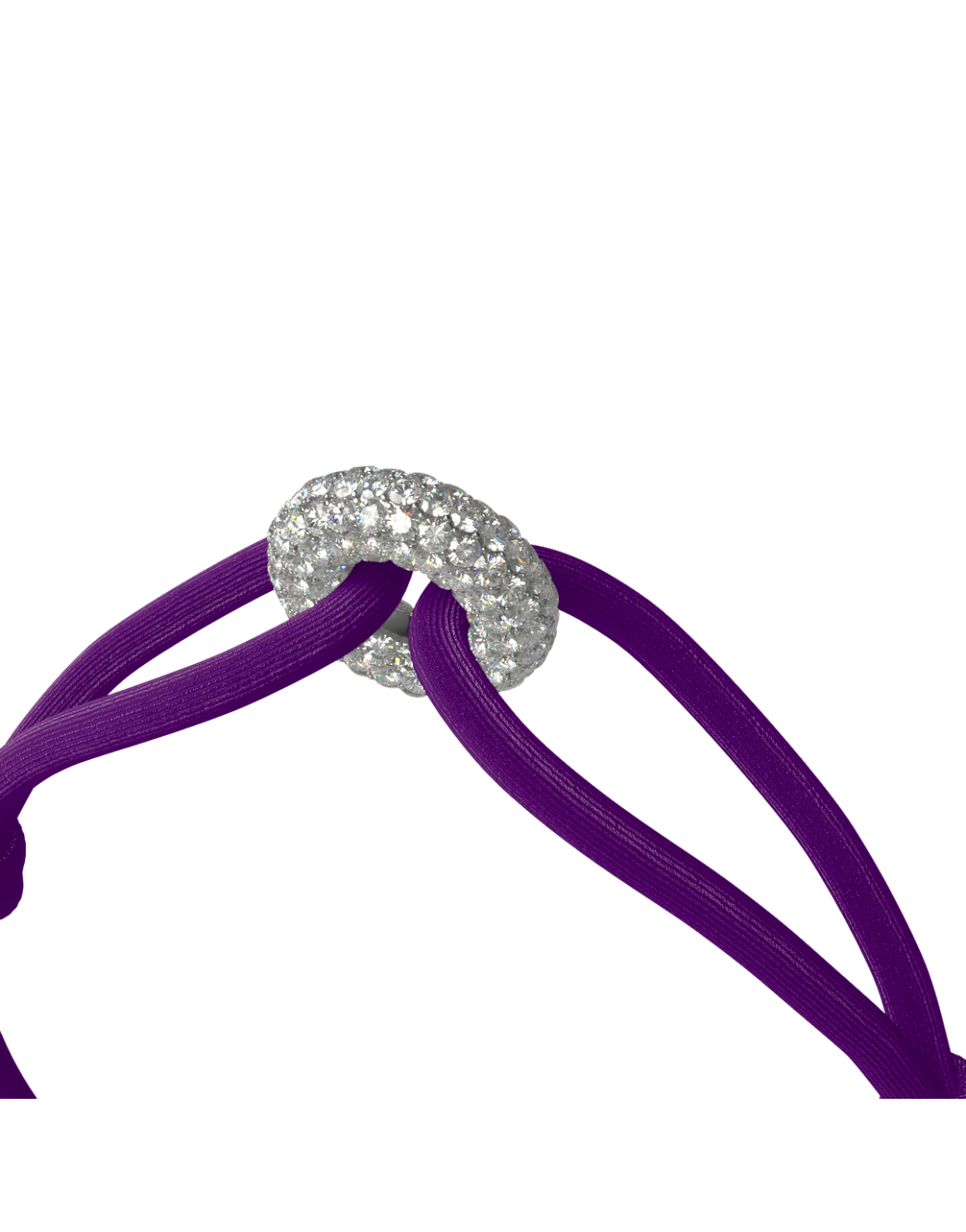 Silver Soho Pavé Cord Bracelet
