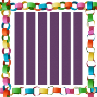 Purple Paper Chain Card Strips. 5 Meters / 16 Feet. Wedding Party Engagement