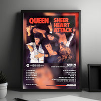 Queen "Sheer Heart Attack" Album Cover Poster - with Complete Tracklist