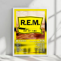 R.E.M. "Out of Time" Album Cover Poster - with Complete Tracklist