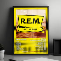 R.E.M. "Out of Time" Album Cover Poster - with Complete Tracklist