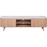 Bundi Natural Marble & Wood Large Tv Cabinet