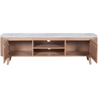 Bundi Natural Marble & Wood Large Tv Cabinet