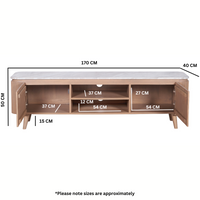 Bundi Natural Marble & Wood Large Tv Cabinet
