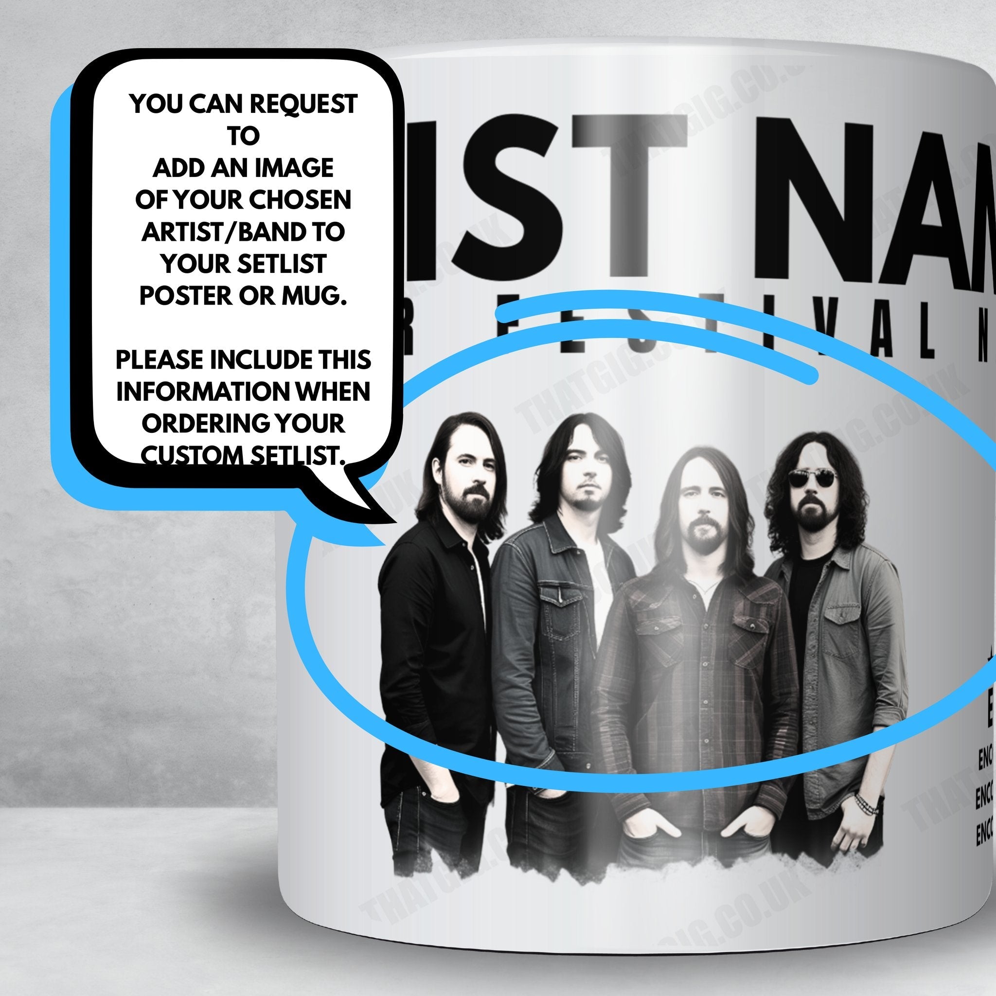 Request Any Gig Setlist Mug