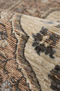 Raja Medallion Vintage Rug – Brown Heritage Elegance