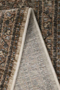 Raja Medallion Vintage Rug – Brown Heritage Elegance