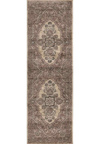 Raja Medallion Vintage Rug – Brown Heritage Elegance