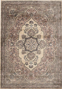 Raja Medallion Vintage Rug – Brown Heritage Elegance