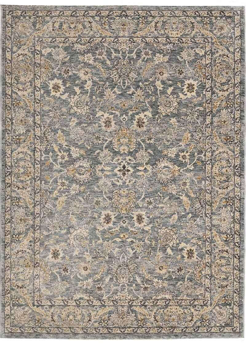 Raja Traditional Grey Vintage Rug for Timeless Elegance