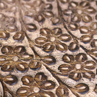 Rawlan Carved Wooden Side Table Burnt Finish