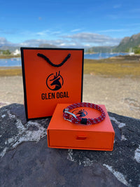 Red Nautical Nylon Shackle Bracelet