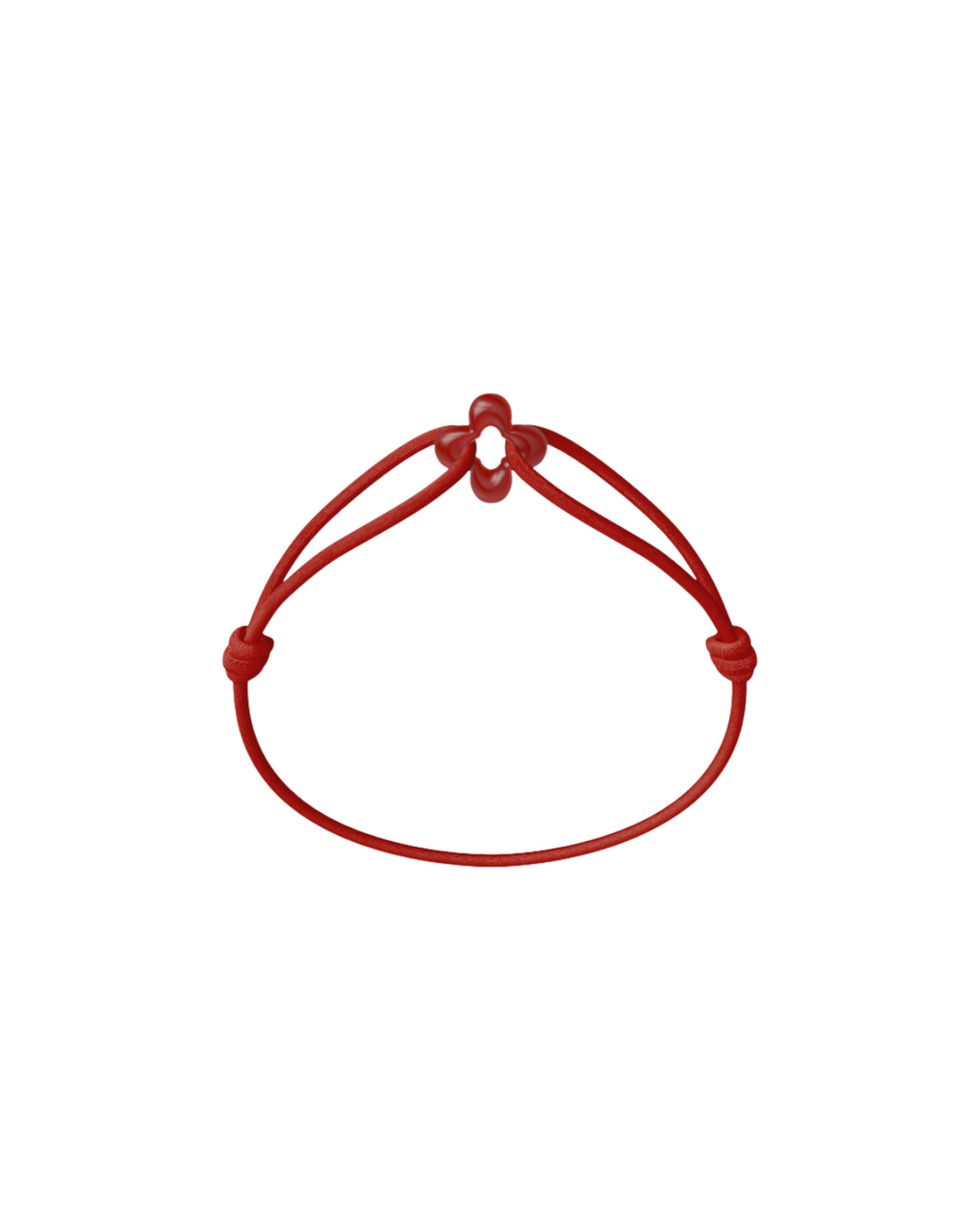 Mini Red Clover Cord Bracelet