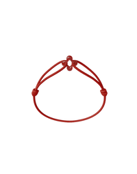Mini Red Clover Cord Bracelet