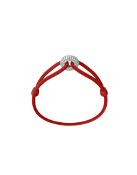 Silver Soho Pavé Cord Bracelet