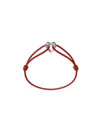 Silver Heart Cord Bracelet