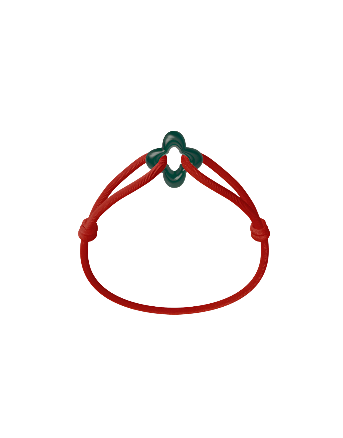 Green Clover Cord Bracelet