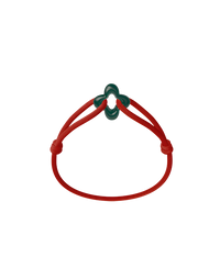 Green Clover Cord Bracelet