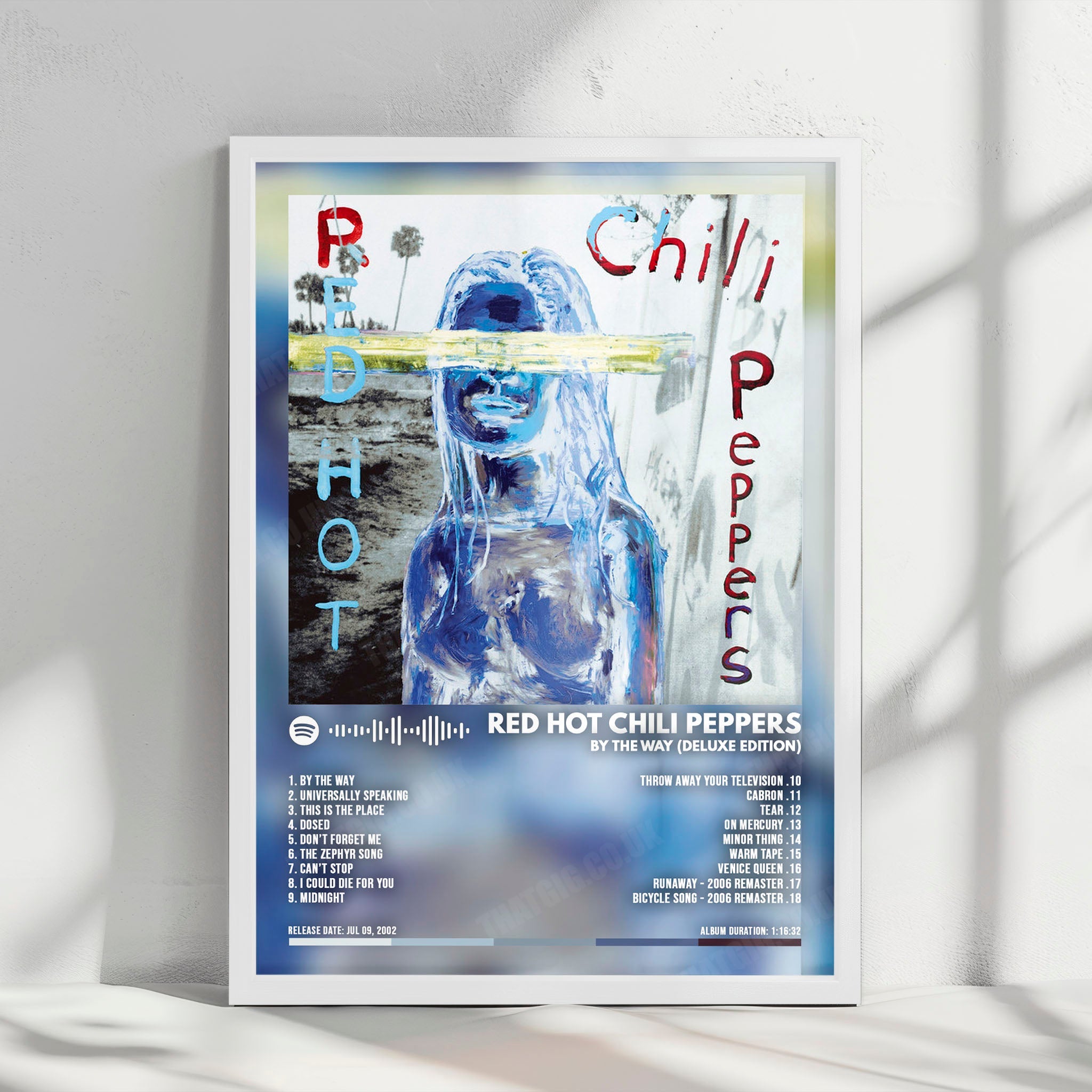Red Hot Chili Peppers "By the Way" Album Cover Poster - with Complete Tracklist