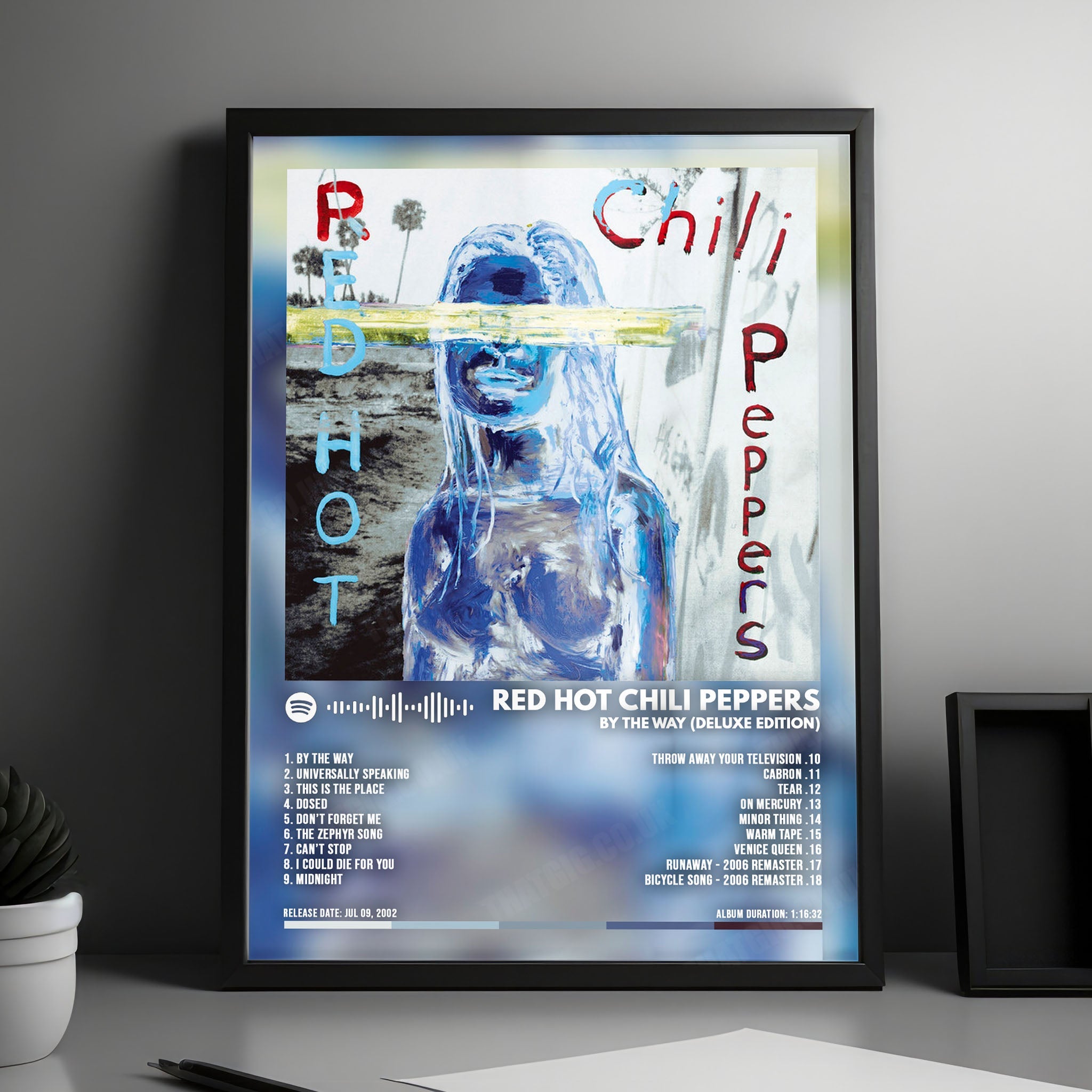 Red Hot Chili Peppers "By the Way" Album Cover Poster - with Complete Tracklist