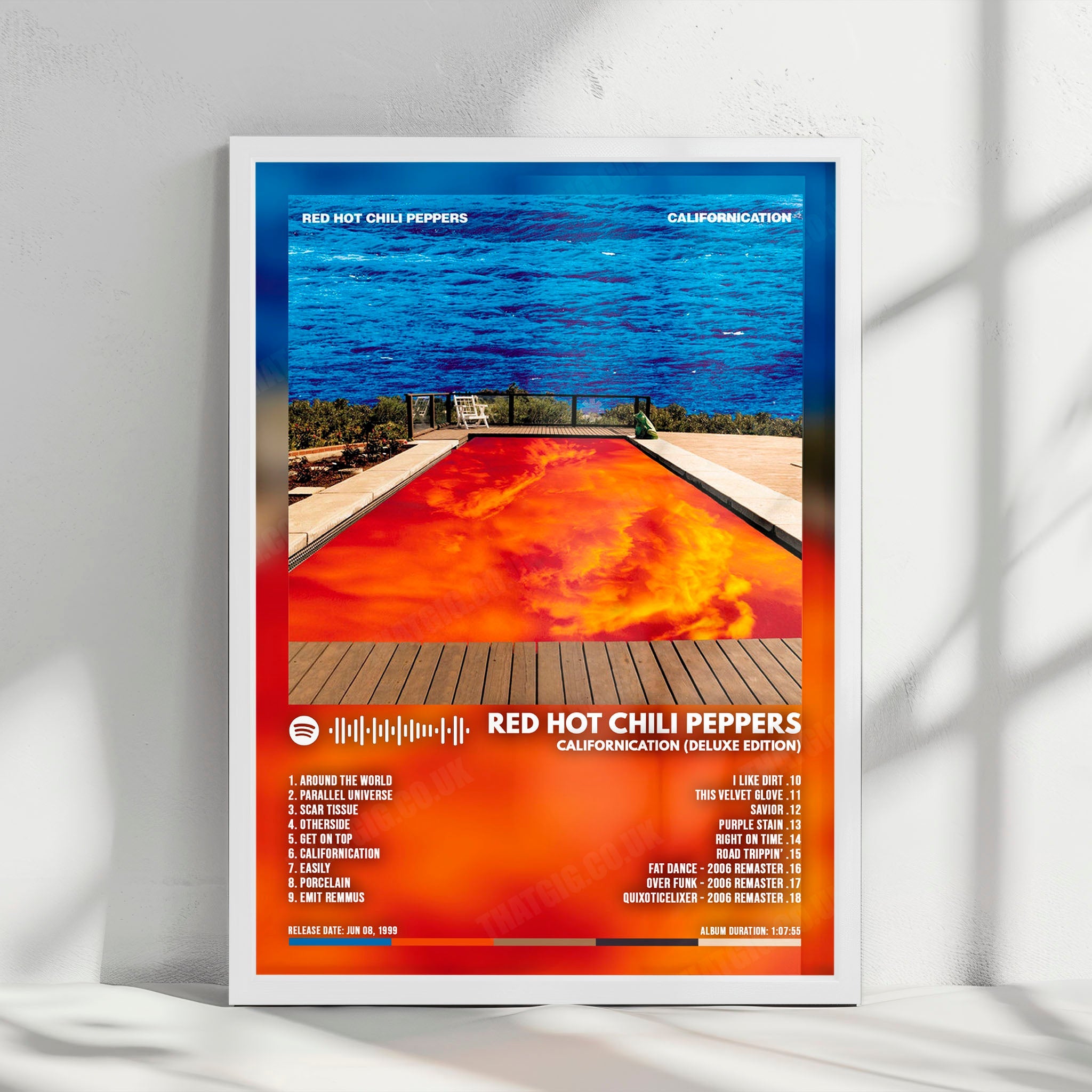 Red Hot Chili Peppers "Californication" Album Cover Poster - with Complete Tracklist
