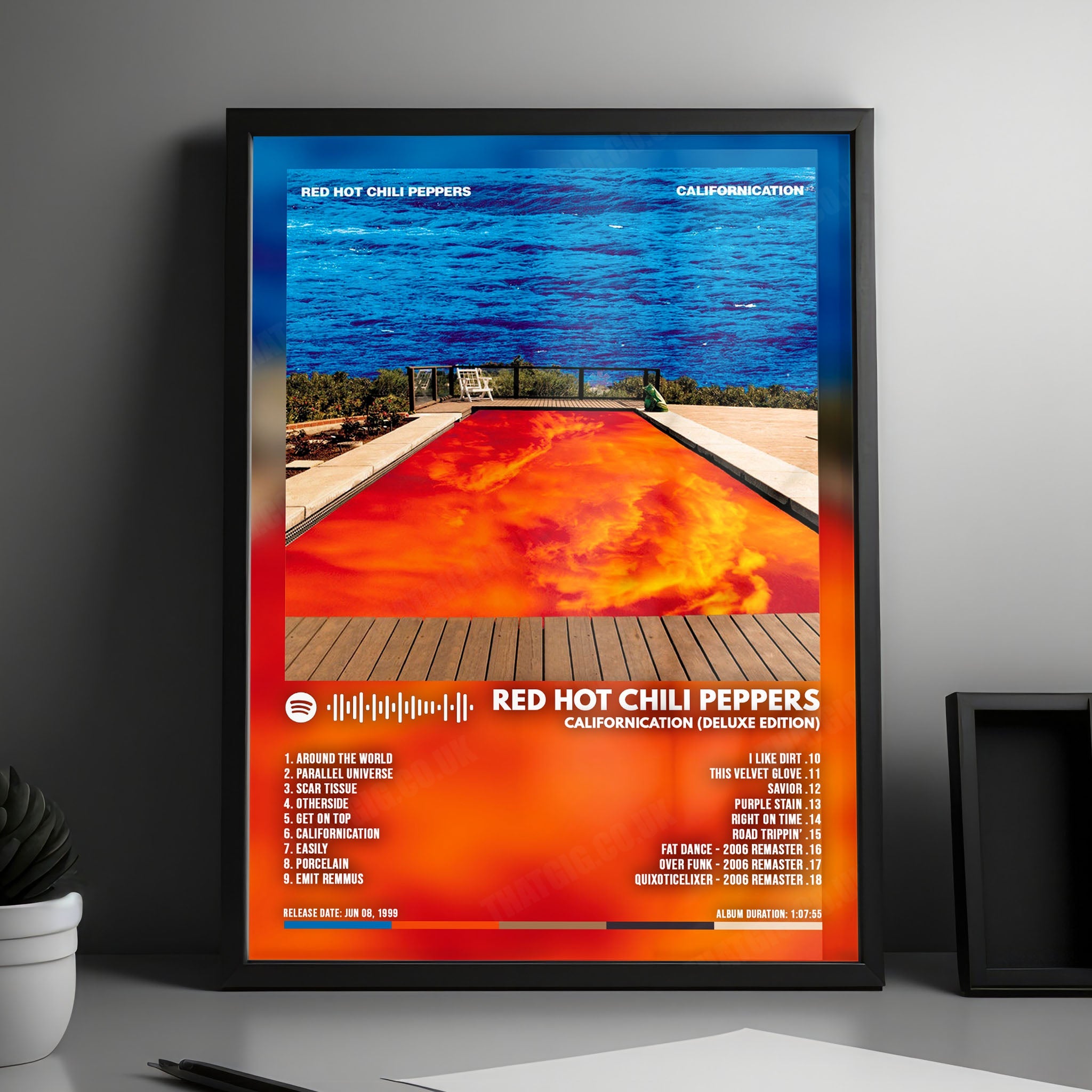 Red Hot Chili Peppers "Californication" Album Cover Poster - with Complete Tracklist
